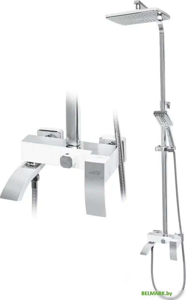 Душевая система Hansberge H5077 (белый хром) - фото