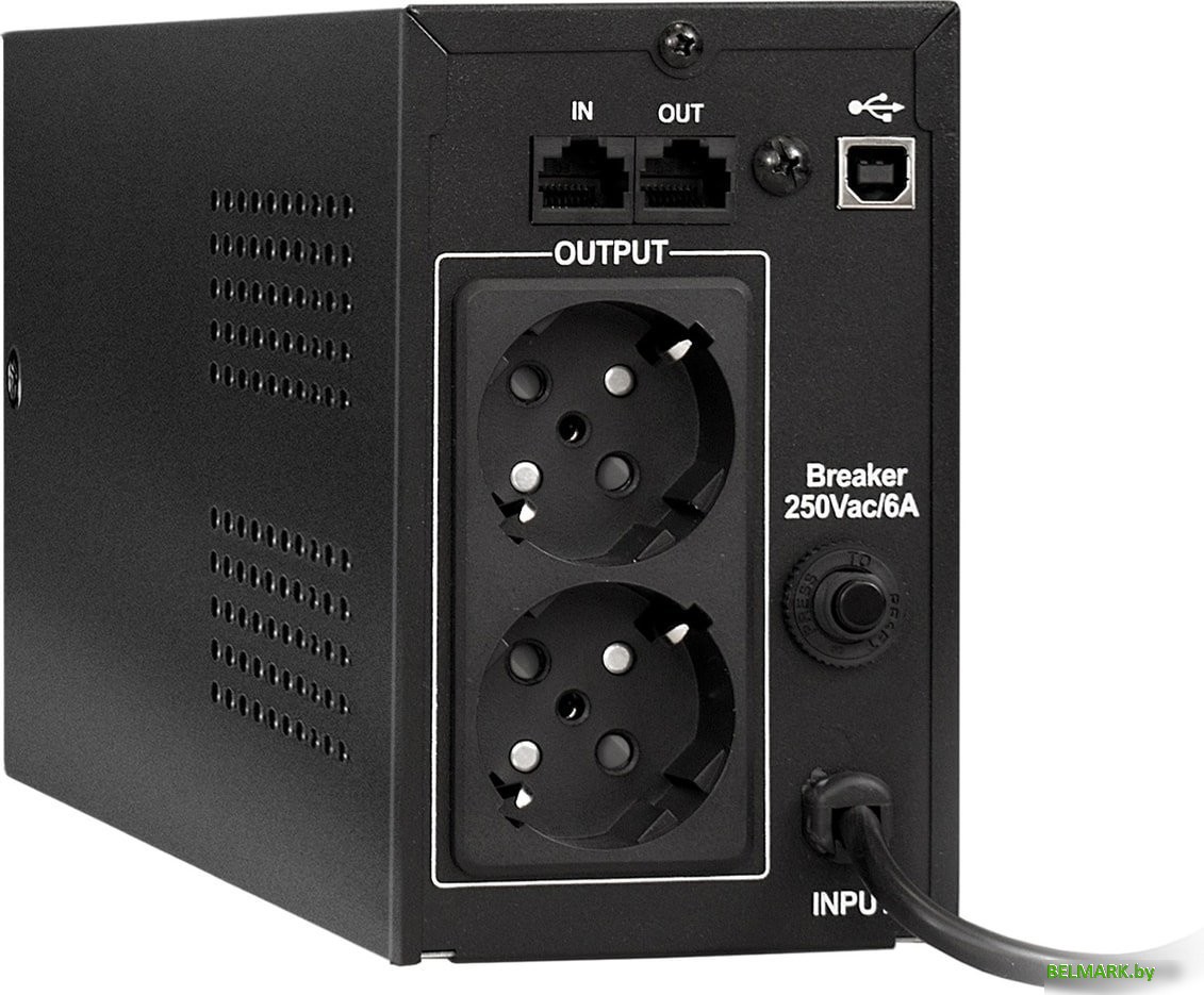 Источник бесперебойного питания ExeGate SpecialPro Smart LLB-650.LCD.AVR.EURO.RJ.USB - фото2