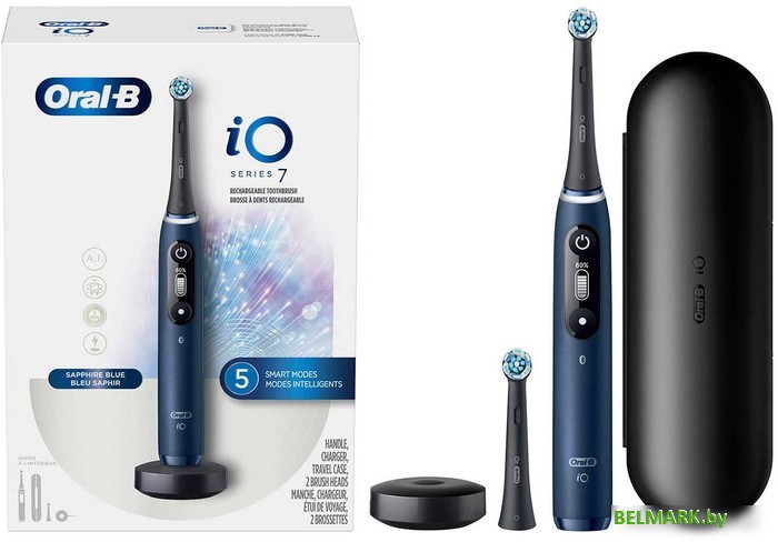 Электрическая зубная щетка Oral-B iO7 (magnetic blue sapphire) - фото