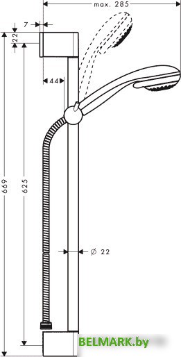 Душевой гарнитур Hansgrohe Crometta 85 (27767000) - фото2