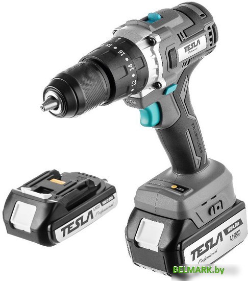 Дрель-шуруповерт Tesla TCD18HD 840374 (с 2-мя АКБ, кейс) - фото