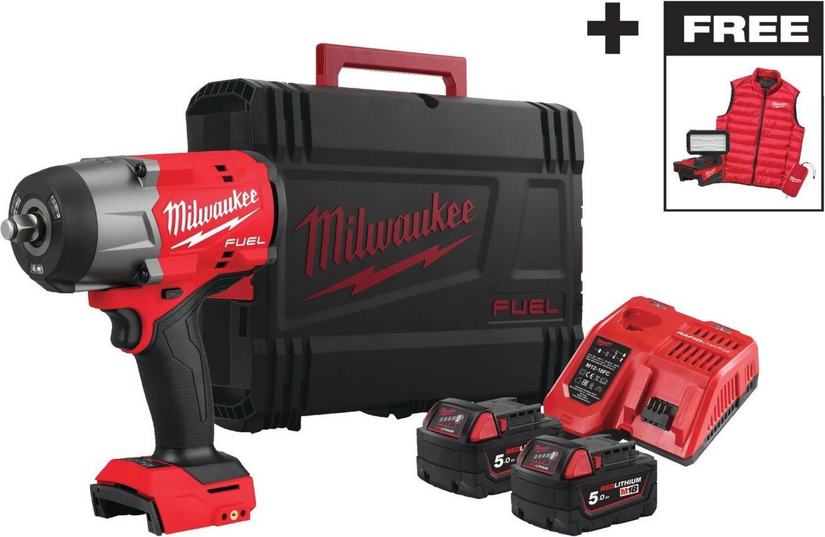 Гайковерт Milwaukee M18 FHIWF2F12MC-502X 4933499452 (с 2-мя АКБ, кейс) - фото