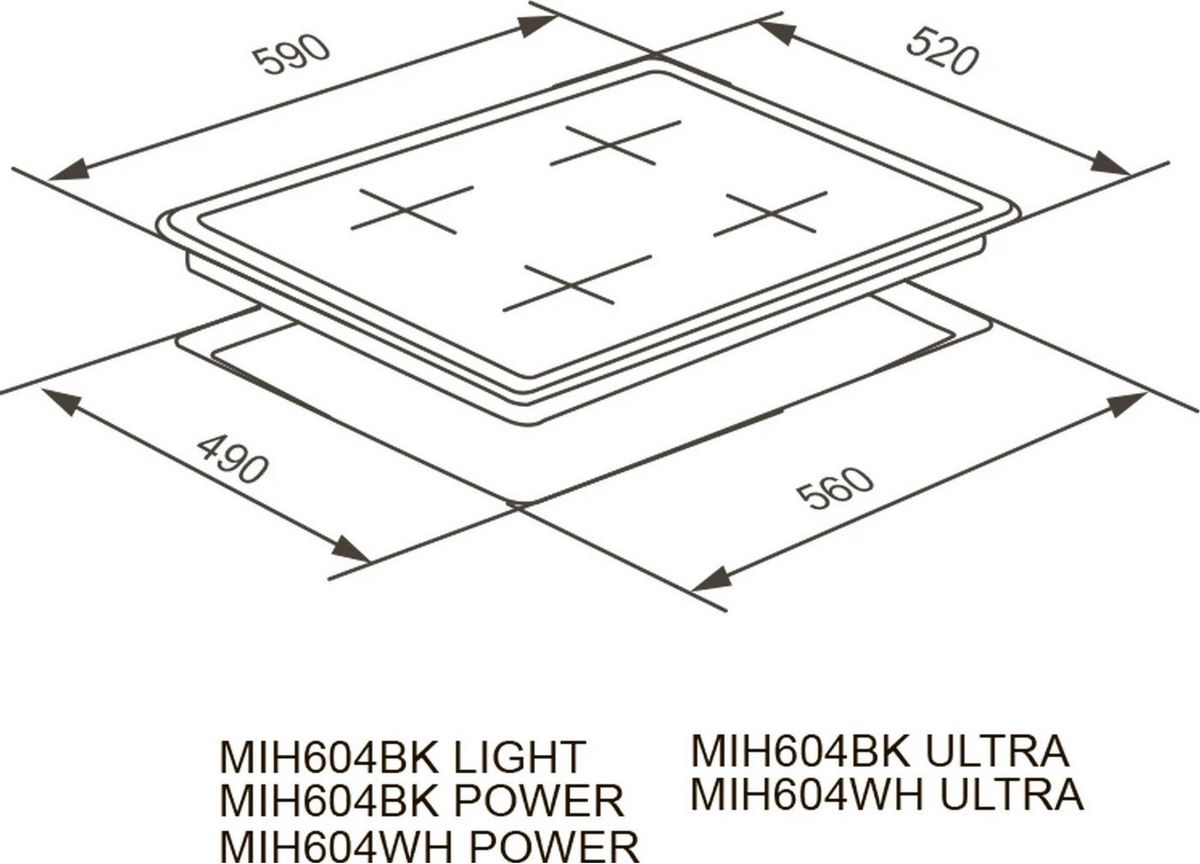 Варочная панель Meferi MIH604BK Matt Ultra - фото2