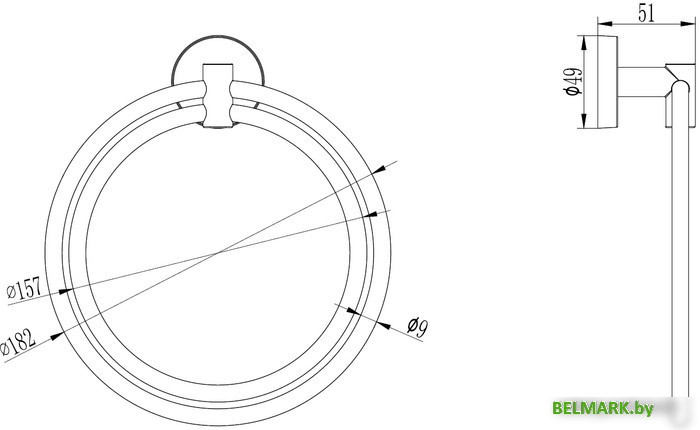 Держатель для полотенца Ledeme L1704-1 - фото2