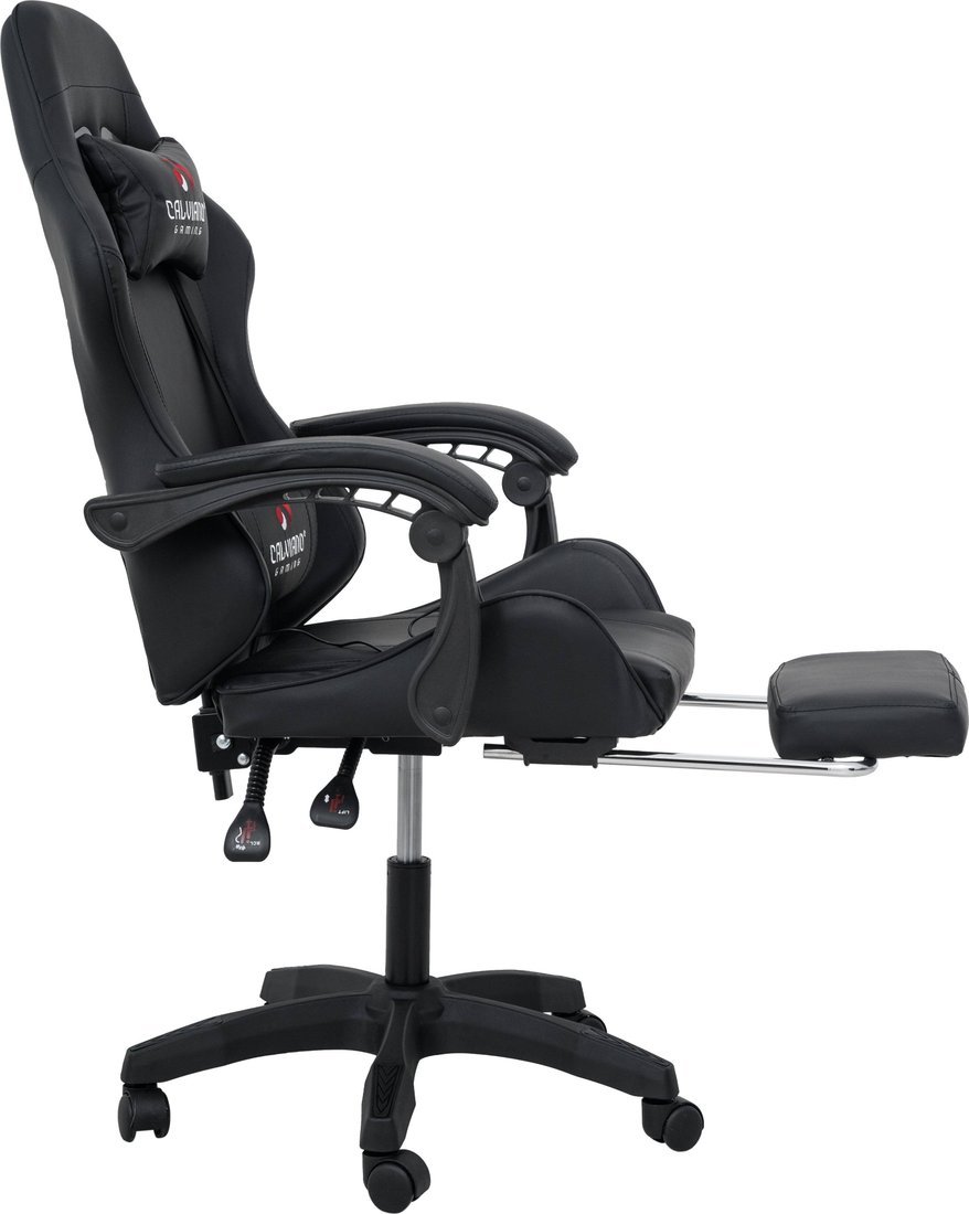 Игровое (геймерское) кресло Calviano 1584 (PU, черный) - фото2