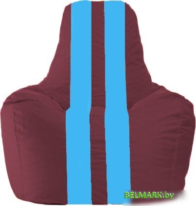 Кресло-мешок Flagman Спортинг С1.1-310 (бордовый/голубой) - фото