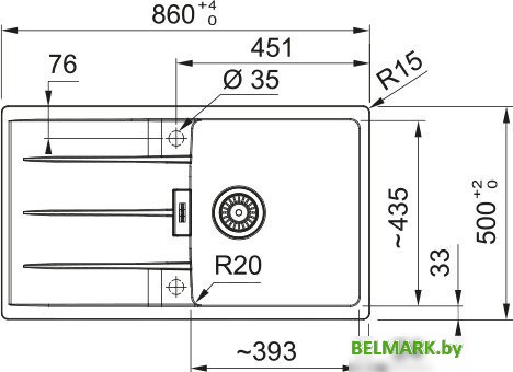 Кухонная мойка Franke Centro CNG 611-86 114.0687.330 (оникс) - фото2
