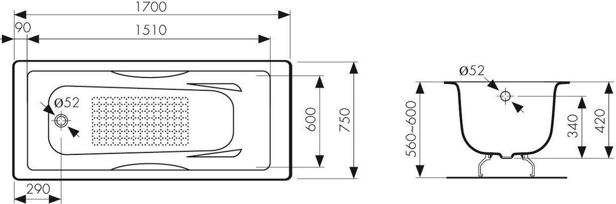 Ванна Kaiser КВ-1704 - фото2