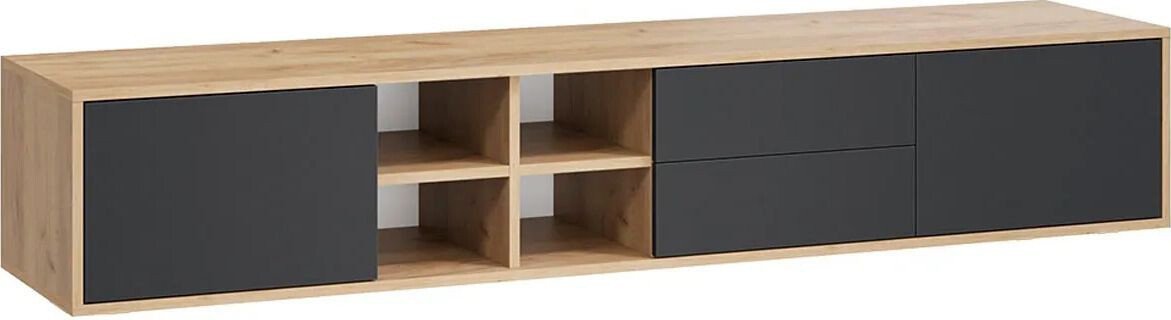 Тумба Трия Тип 5 (дуб крафт золотой/антрацит) - фото