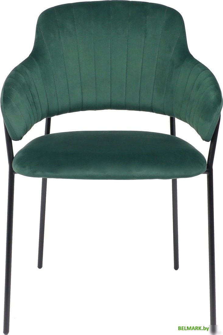 Стул с подлокотниками Алвест AV 448 (темно-зеленый бархат/черный) - фото2