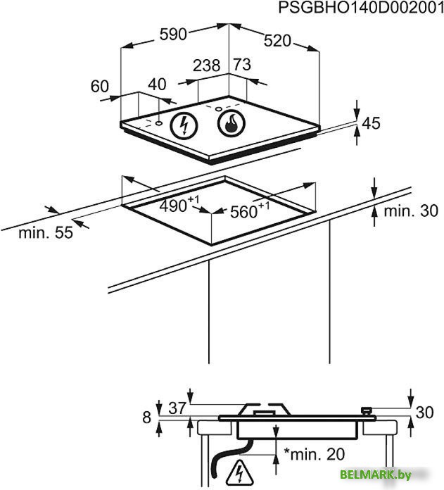 Варочная панель Electrolux EGS6436WW - фото2