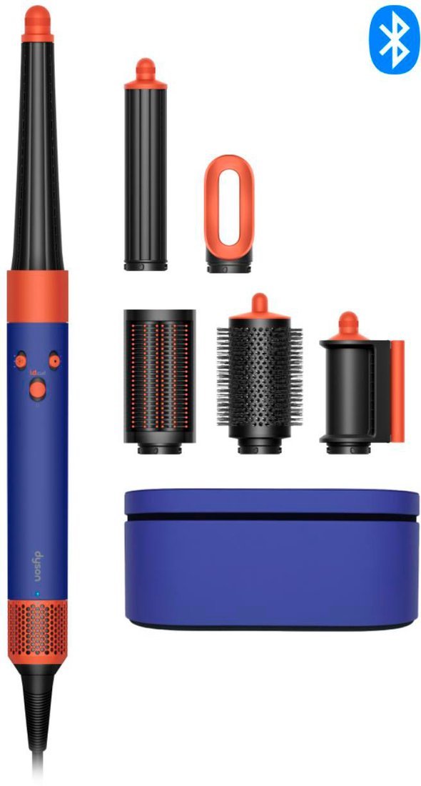 Фен-стайлер Dyson Airwrap Complete Long HS08 i.d. (с переходником на евровилку, синие румяна/топаз) - фото