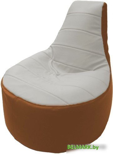 Кресло-мешок Flagman Трон Т1.3-22 (белый/оранжевый) - фото