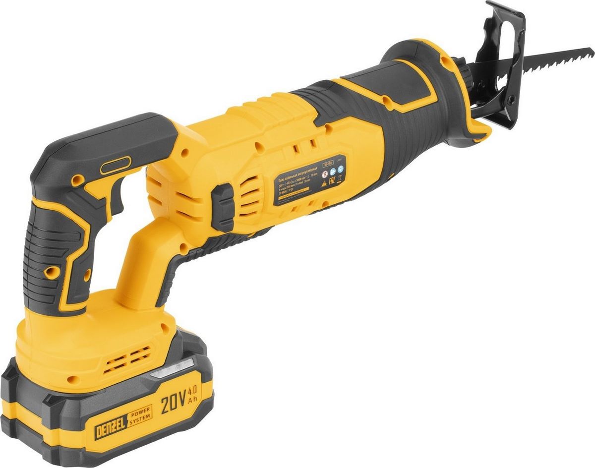 Сабельная пила Denzel RS-180 (с 1-им АКБ) - фото2