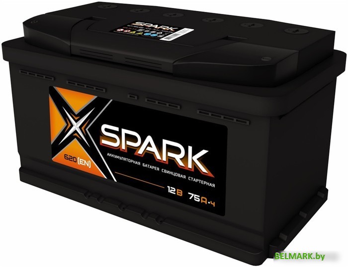 Автомобильный аккумулятор Spark 620A (EN) L+ SPA75-3-L (75 А·ч) - фото