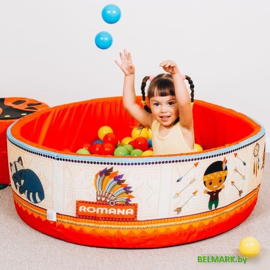 Сухой бассейн Romana Индейцы ДМФ-МК-02.52.01 (100 шариков) - фото2
