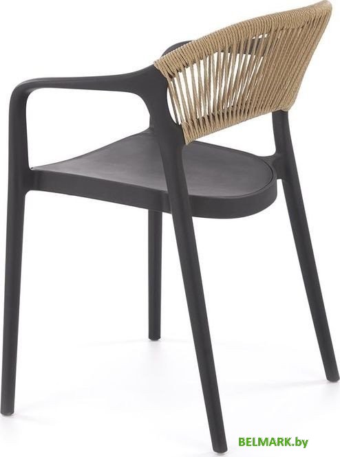 Стул с подлокотниками Halmar K582 (черный/натуральный) - фото2