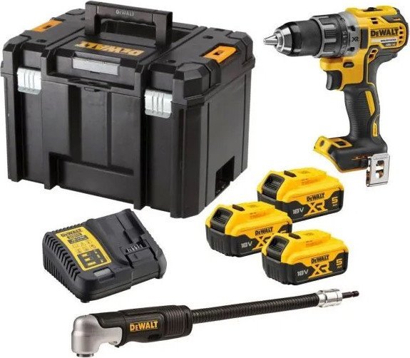 Дрель-шуруповерт DeWalt DCD791P3A (с 3-мя АКБ 5 Ач, кейс) - фото