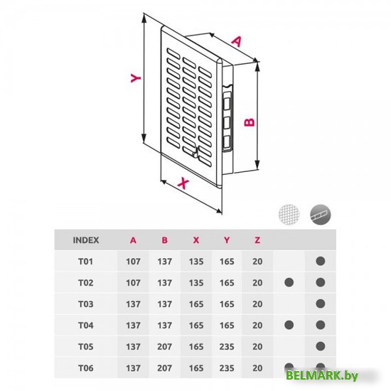 Вентиляционная решетка Awenta Eko T05BR 16.5x23.5 (коричневый) - фото2