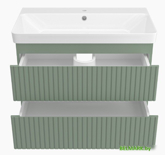 Brevita Тумба под умывальник Victory 80 VIC-09080-0802Я (зеленый матовый) - фото2