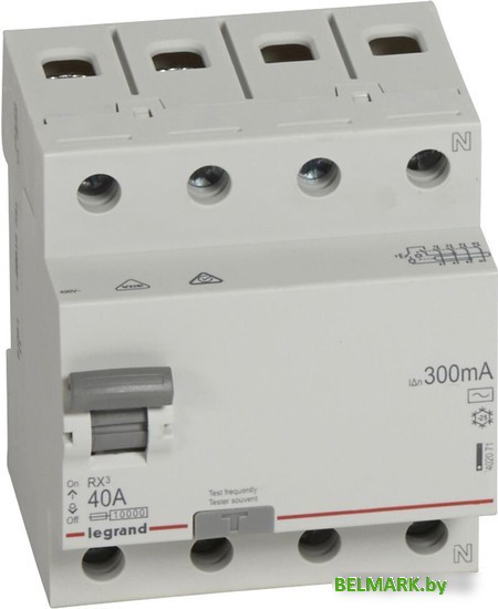 Устройство защитного отключения Legrand RХ3 4P 40A 300mA 10kA 4M АС 402071 - фото