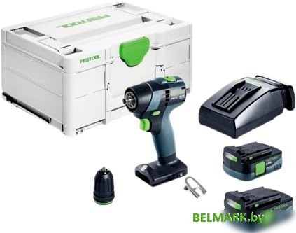 Дрель-шуруповерт Festool TXS 12 2.5-Plus 576873 (с 2-мя АКБ, кейс) - фото