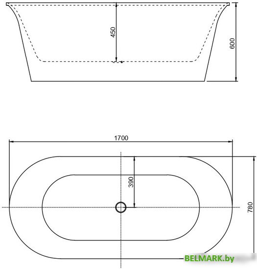 Ванна Aquanet Family Smart 170x78 00260053 - фото2