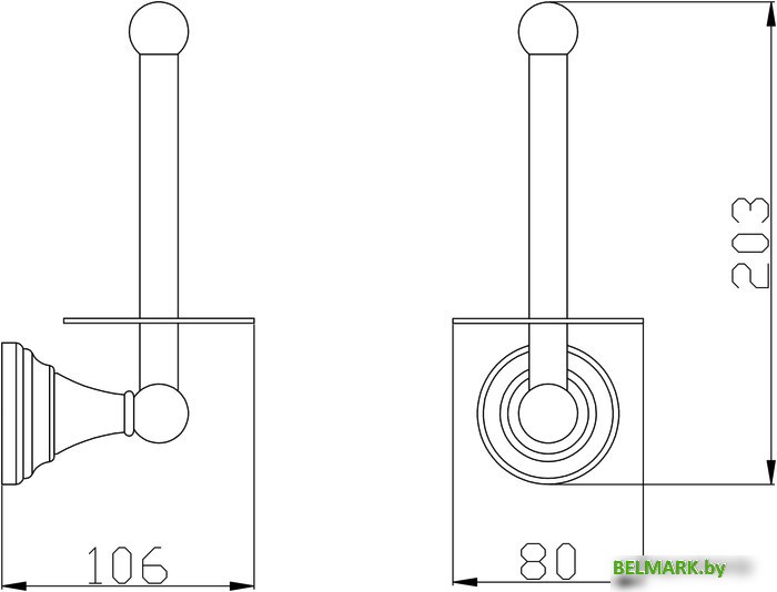 Держатель для туалетной бумаги Slezak RAV Морава MKA0402SM (бронзовый) - фото2