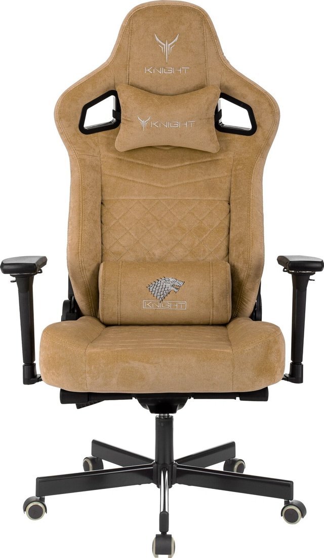 Игровое (геймерское) кресло Knight Hunter (горчичный Velvet 73) - фото2