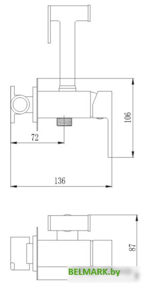 Гигиенический душ Haiba HB5511-7 (черный) - фото2