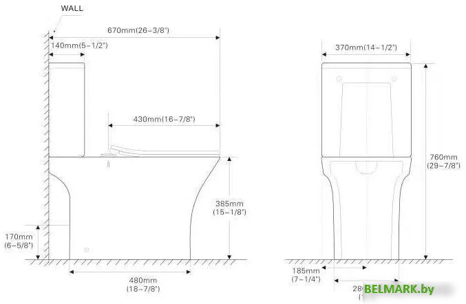 Унитаз напольный SantiLine SL-5022 - фото2