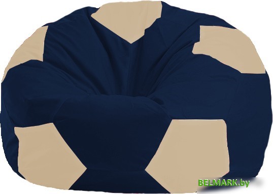 Кресло-мешок Flagman Мяч Стандарт М1.1-42 (темно-синий/светло-бежевый) - фото