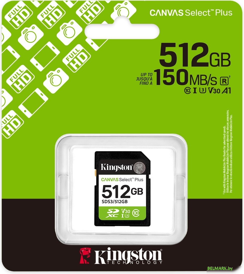 Карта памяти Kingston Canvas Select Plus SDXC 512GB SDS3/512GB - фото2