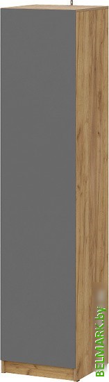 Шкаф-пенал NN мебель Авиньон 00-00112206 (дуб крафт золотой/графит серый) - фото