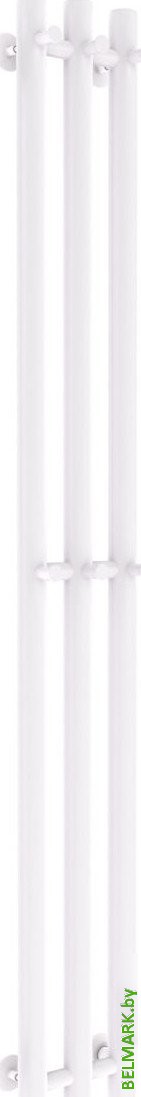 Полотенцесушитель Маргроид Ferrum Inaro СНШ 80*6*12 Белый матовый, скрытого монтажа, таймер справа (6 крючков) - фото