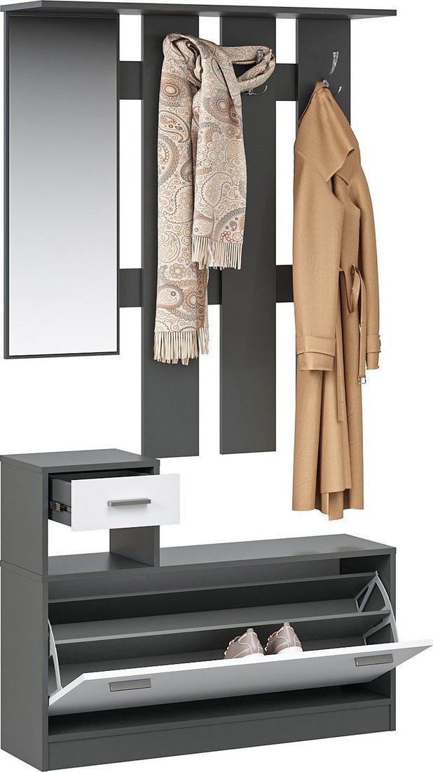 Стенка Империал Интер (антрацит/белый) - фото2