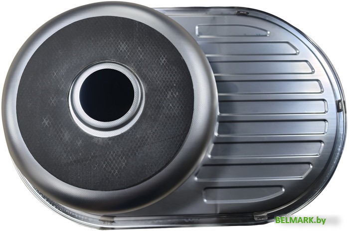 Кухонная мойка AKS Овальная 77x50 (матовый хром) - фото2