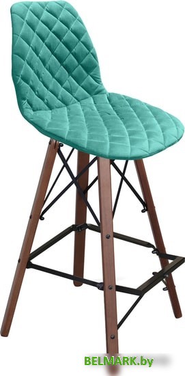 Стул Sheffilton SHT-ST29-C12/S80 (голубая лагуна/темный орех/черный муар) - фото