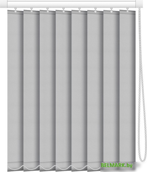 Жалюзи вертикальные АС МАРТ Плейн блэкаут 1852 180x140 (серый) - фото