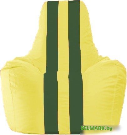 Кресло-мешок Flagman Спортинг С1.1-452 (желтый/темно-зеленый) - фото