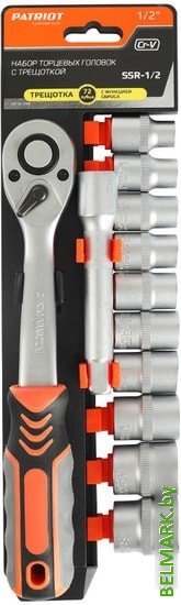 Набор торцевых головок Patriot SSR-1/2 (12 предметов) - фото