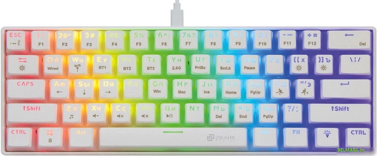 Клавиатура Oklick K763W (белый) - фото