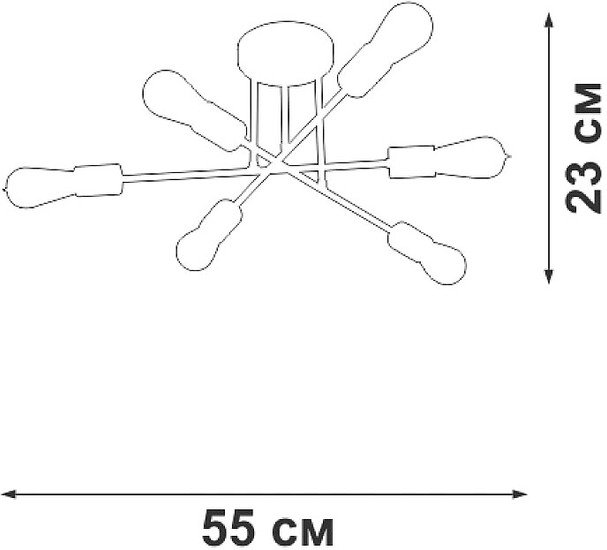 Люстра средней высоты Vitaluce V3764-1/6PL - фото2