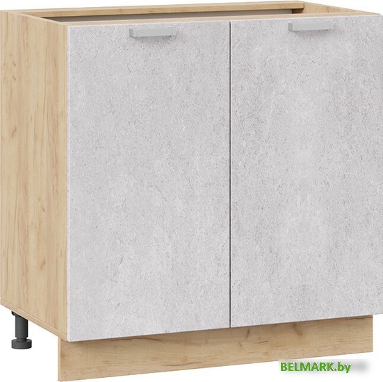 Шкаф напольный Трия Гранита 1Н8 (дуб крафт золотой/бетон снежный) - фото