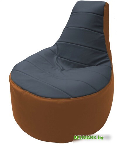 Кресло-мешок Flagman Трон Т1.3-24 (серый/оранжевый) - фото