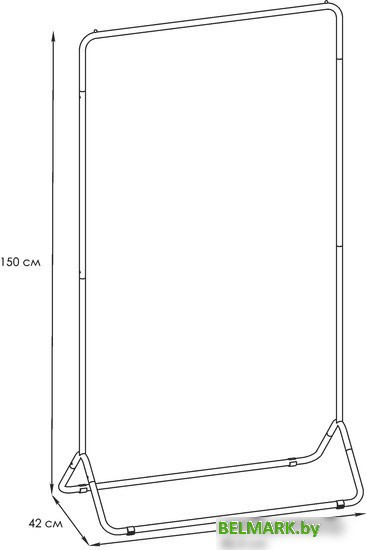 Стойка для одежды ЗМИ Радуга 3 ВНП 391 (черный) - фото2