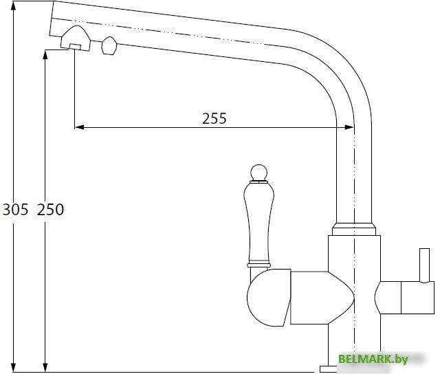 Смеситель Kaiser Vincent (черный мрамор) [31144-2 Bl] - фото2