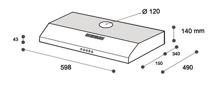 Кухонная вытяжка ZorG Piano 600 60 M (черный) - фото2