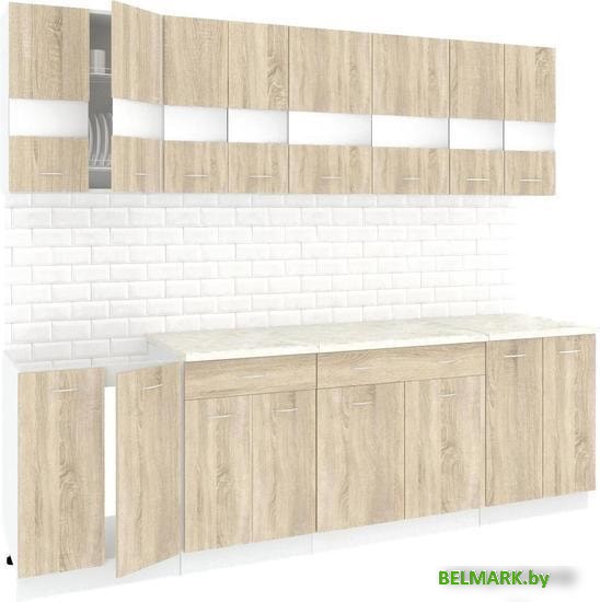 Кухня Кортекс-мебель Корнелия Экстра 2.5м (дуб сонома/марсель) - фото