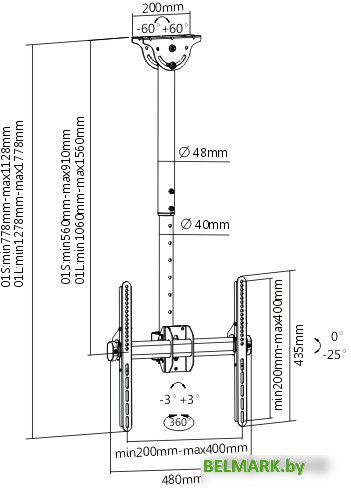 Кронштейн Arm Media LCD-1700W - фото2